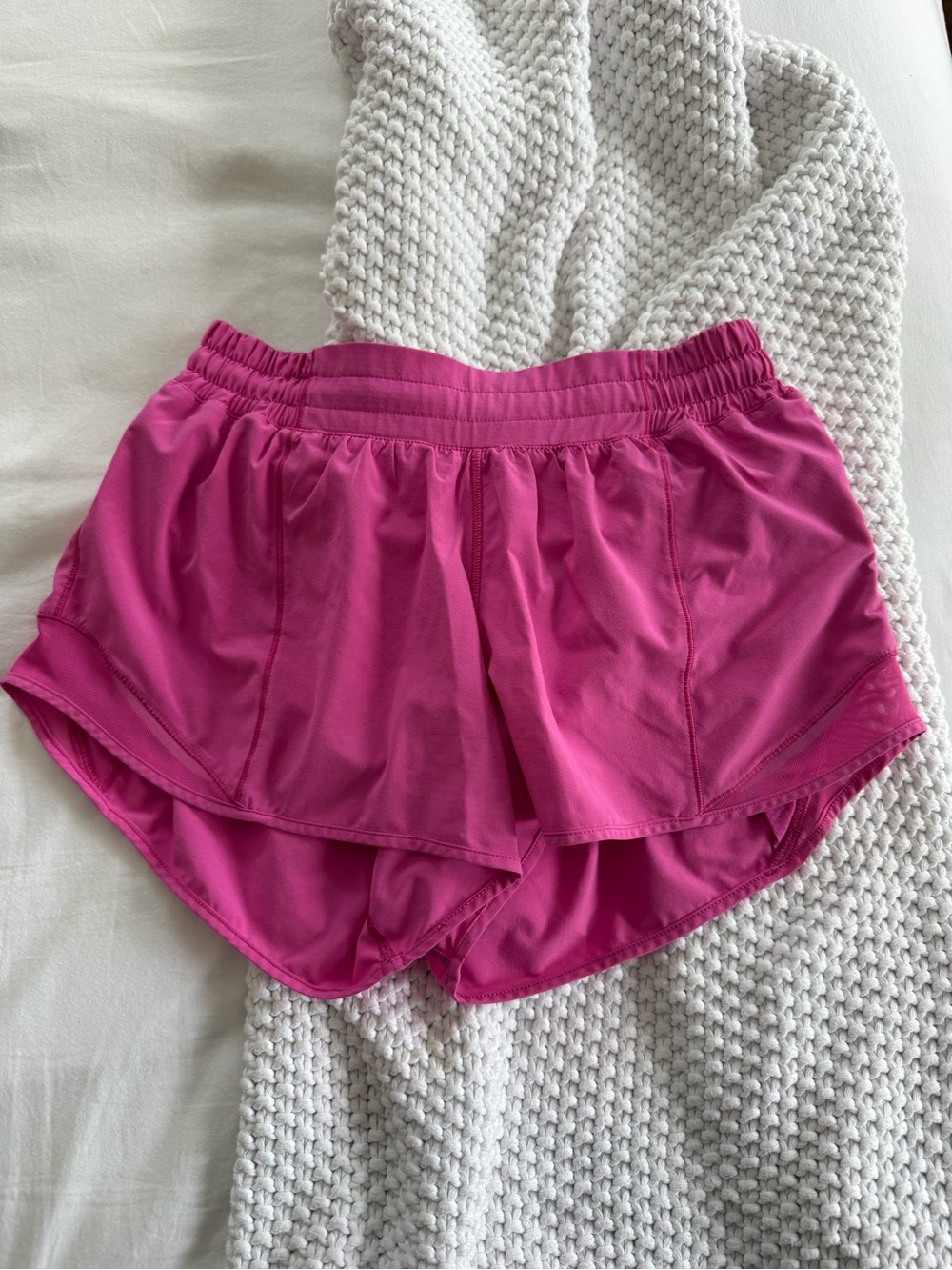 Pink Lululemon Hotty Hot Shorts